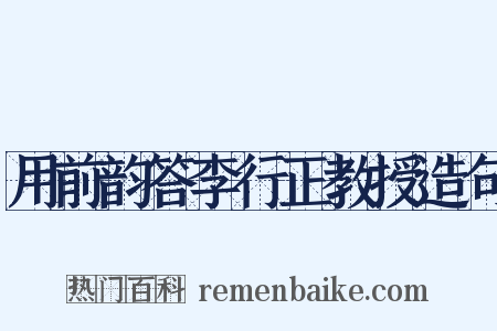 用前韵答李行正教授造句是什么意思的图片